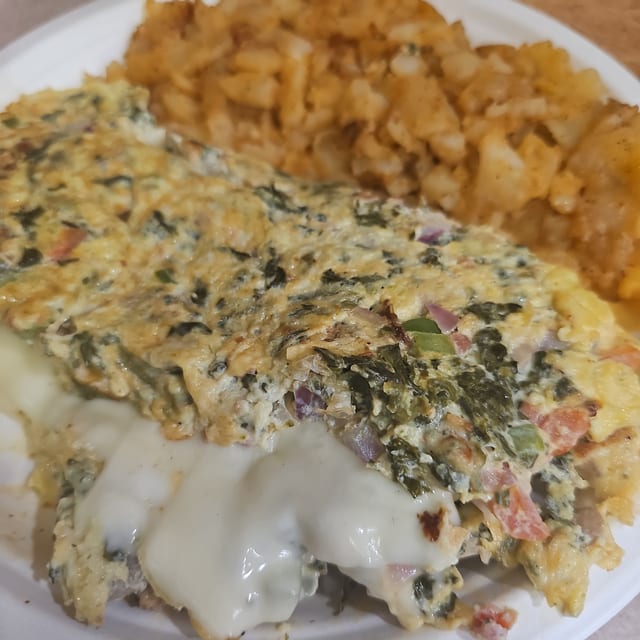 Veggie Omelette W/ Cheese.
